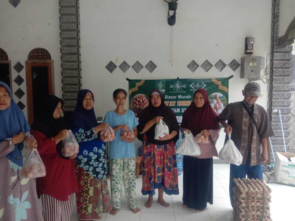 Penyaluran Bazar Murah LP-NU dan LAZISNU Kota Cilegon di Kecamatan Grogol pada 29 Agustus 2025
